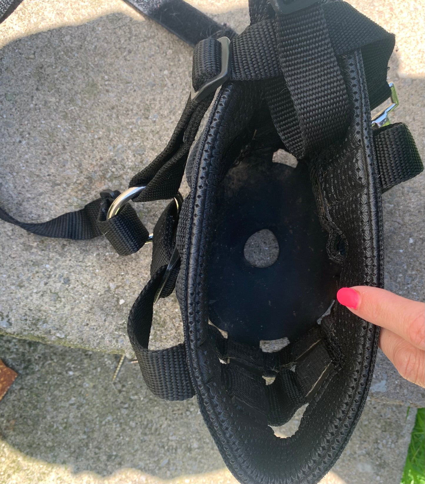 Black Cob size grazing muzzle good condition
