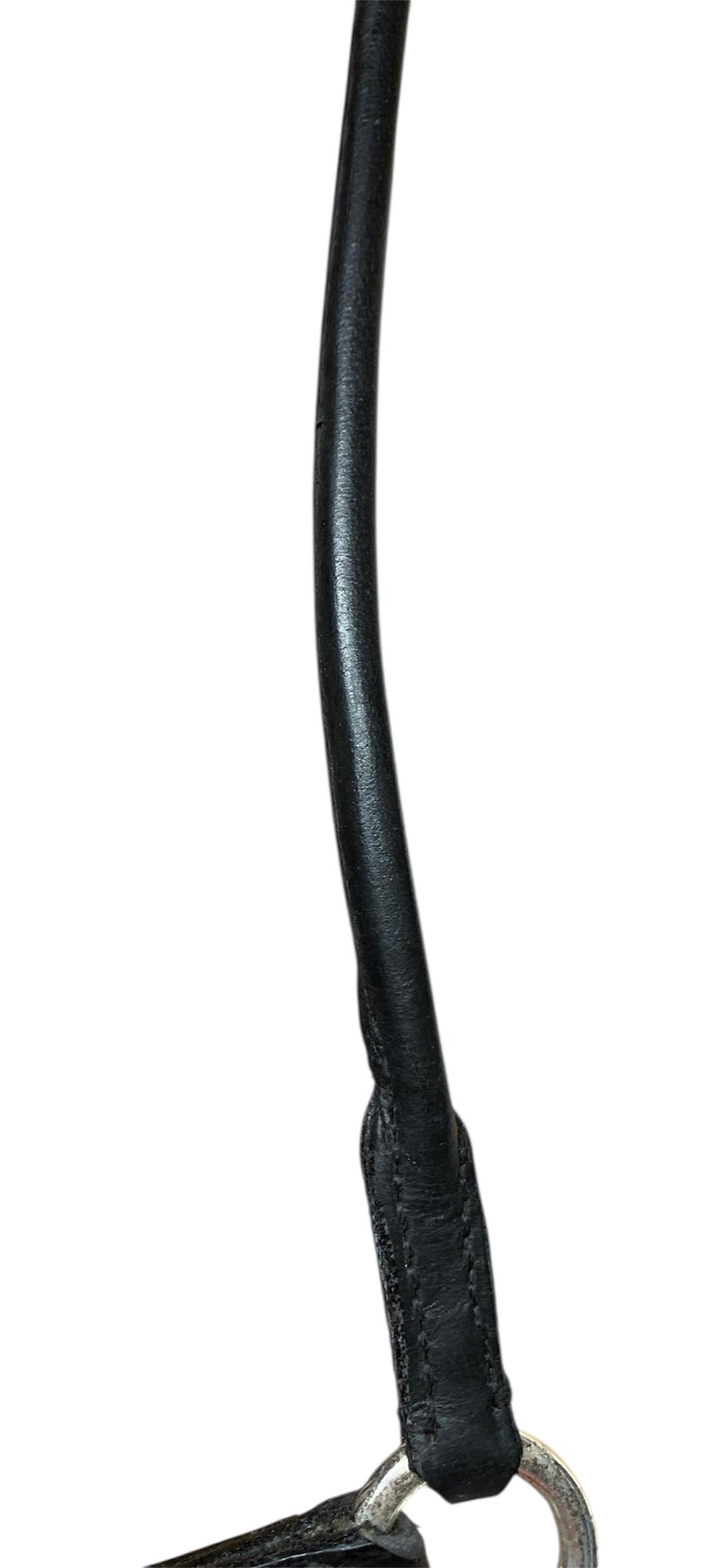 New Black Rolled leather in-hand show halter - size Arab
Beautiful Diamanté detail to the noseband