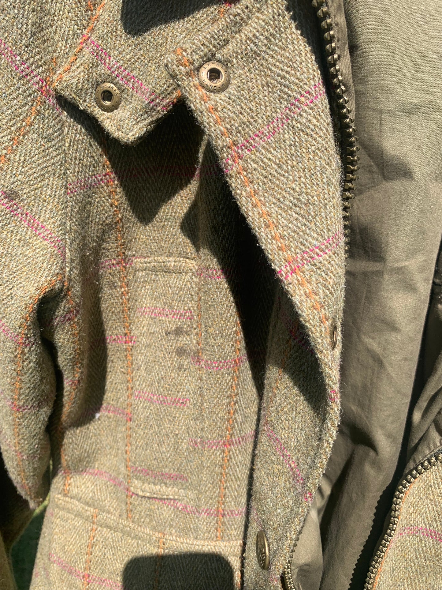 Hoggs of Fife country Jacket Womens Size UK 10 Green tweed