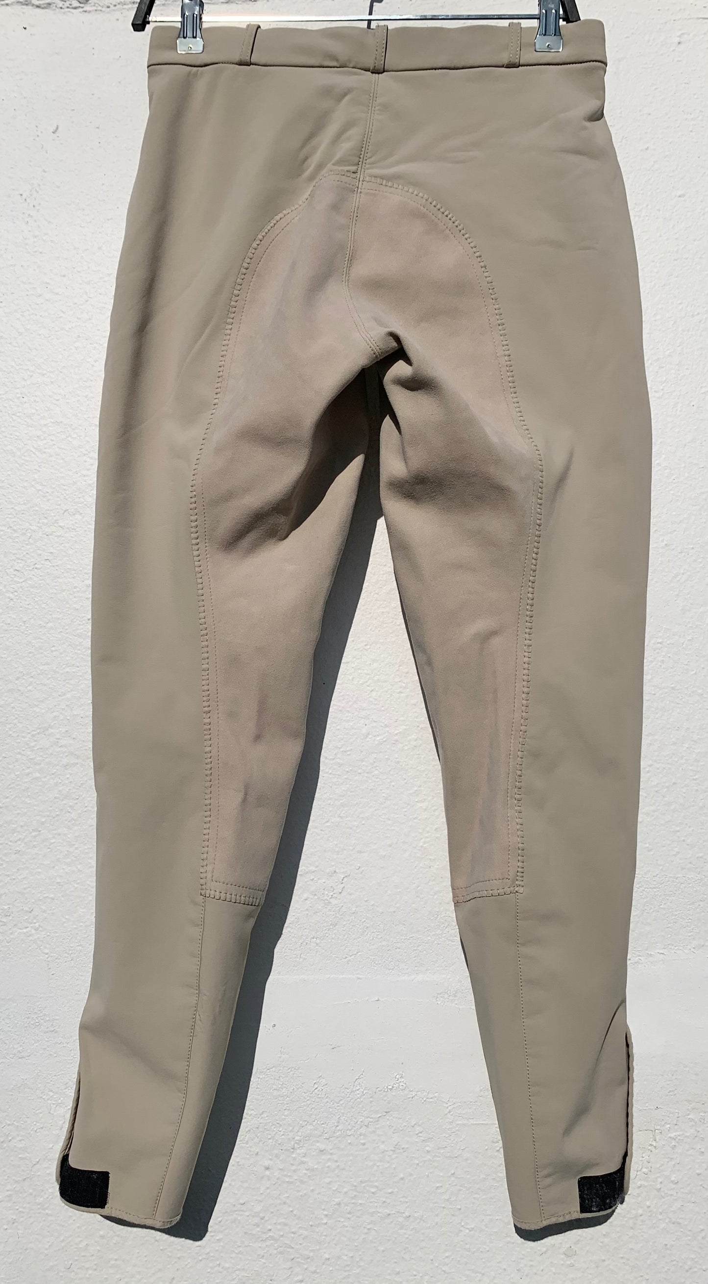 Ladies beige derbyhouse water resistant fleece lined warm sports jodhpurs size 28