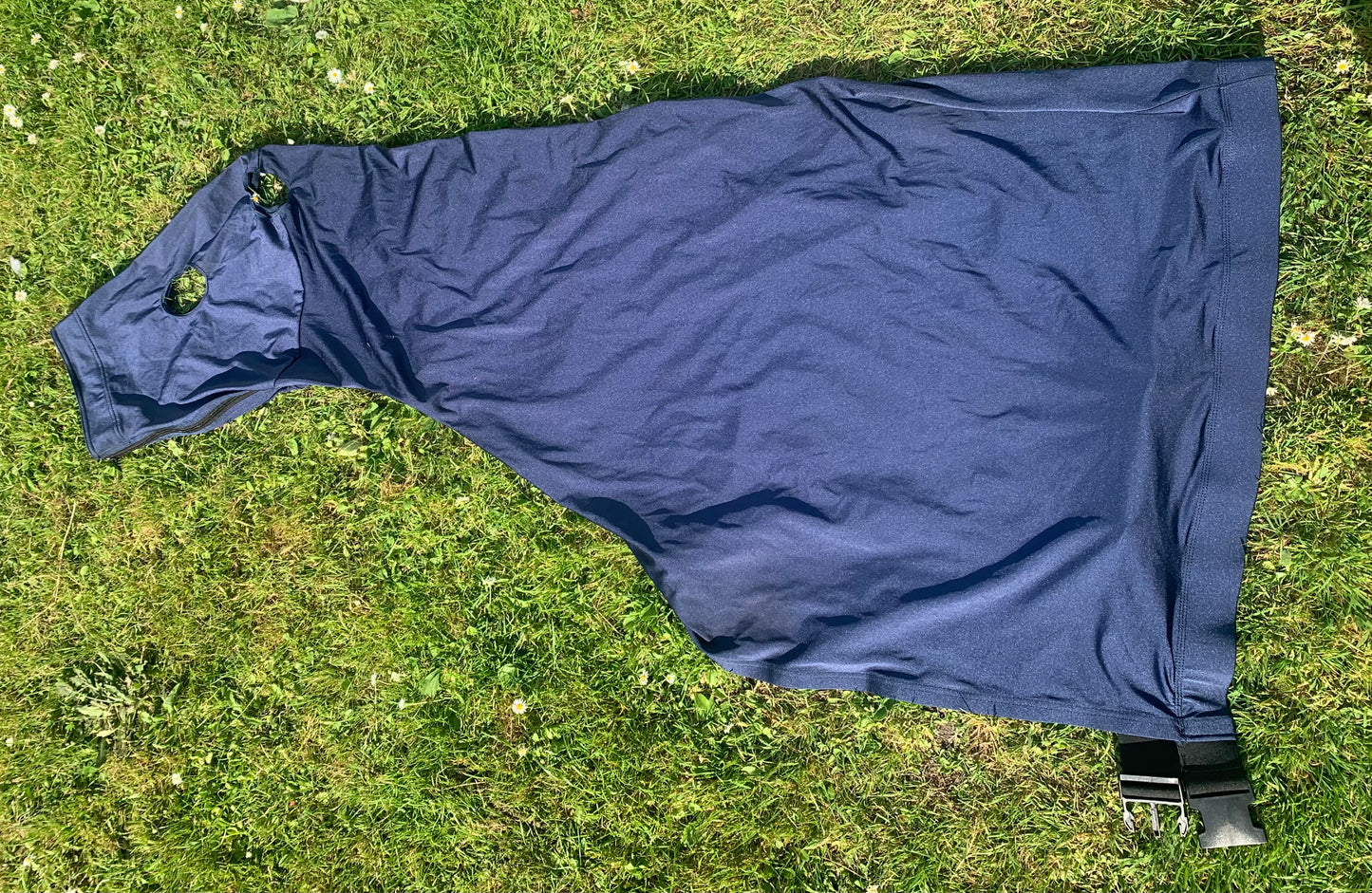 Zip up full face Lycra stretchy shiny show hood large/full