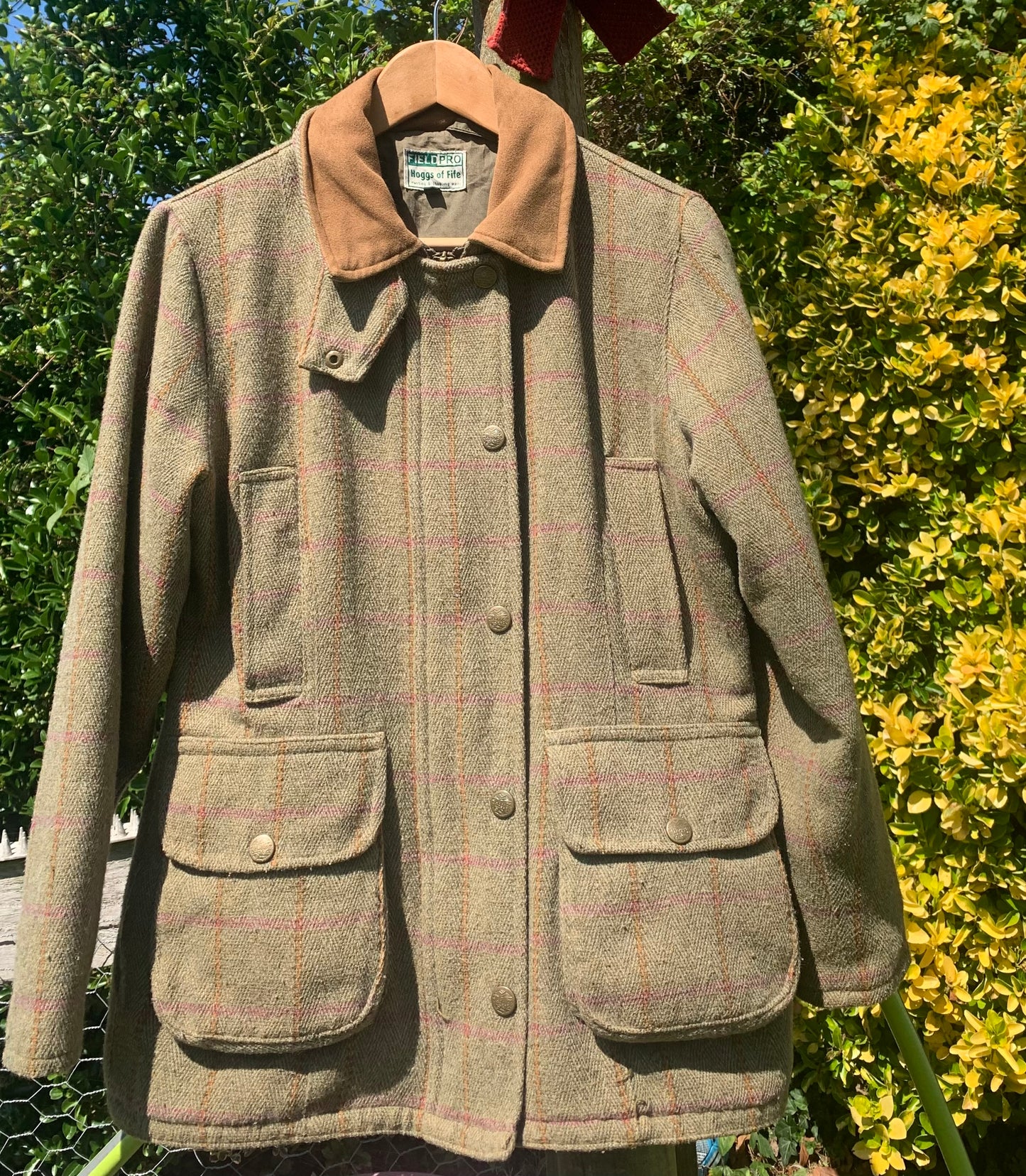 Hoggs of Fife country Jacket Womens Size UK 10 Green tweed