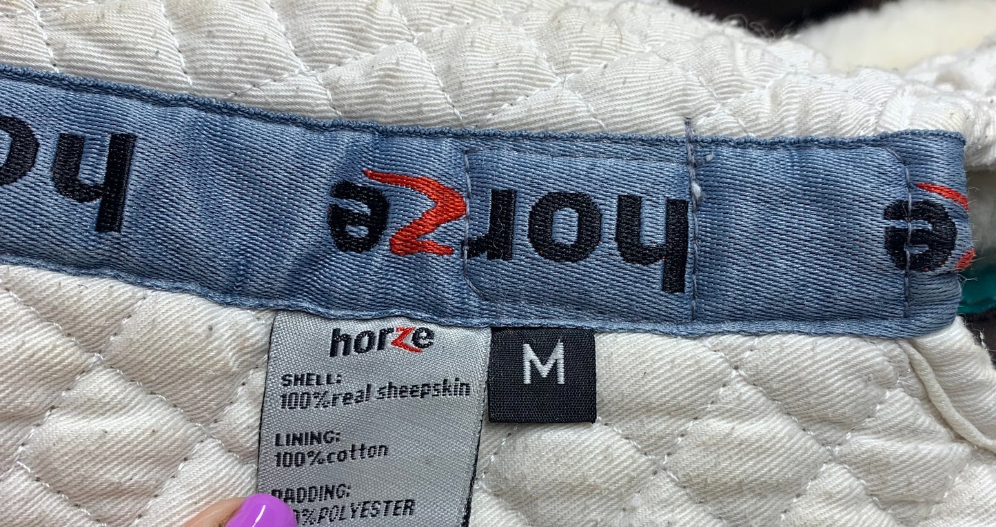 White Horze sheepskin half pad size medium