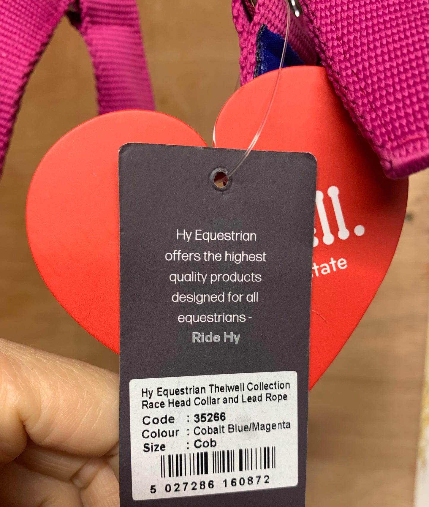 New with tag HY equestrian Thelwell collection headcollar and lead rope set -cob size