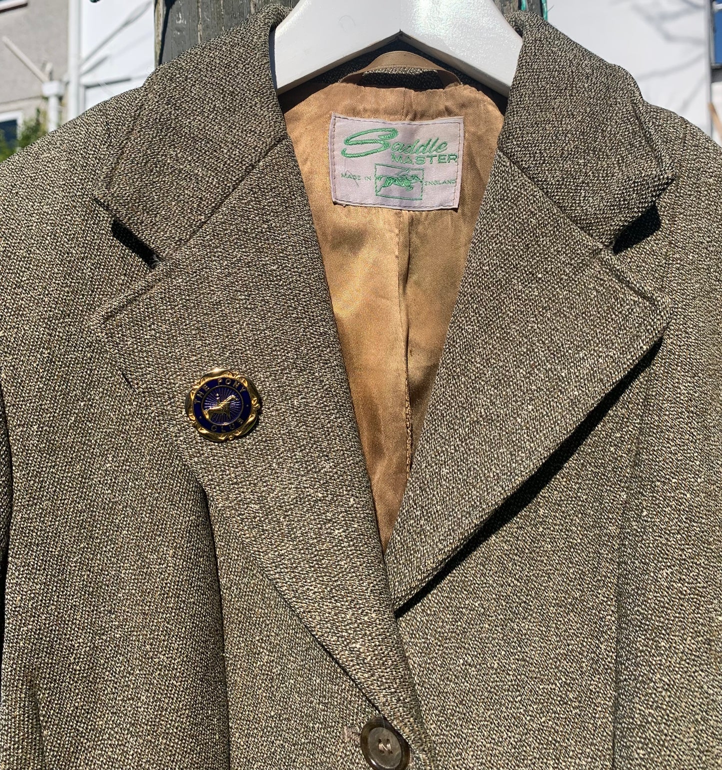 Teens or ladies size 6/8 brown keepers tweed saddle master hacking/show jacket