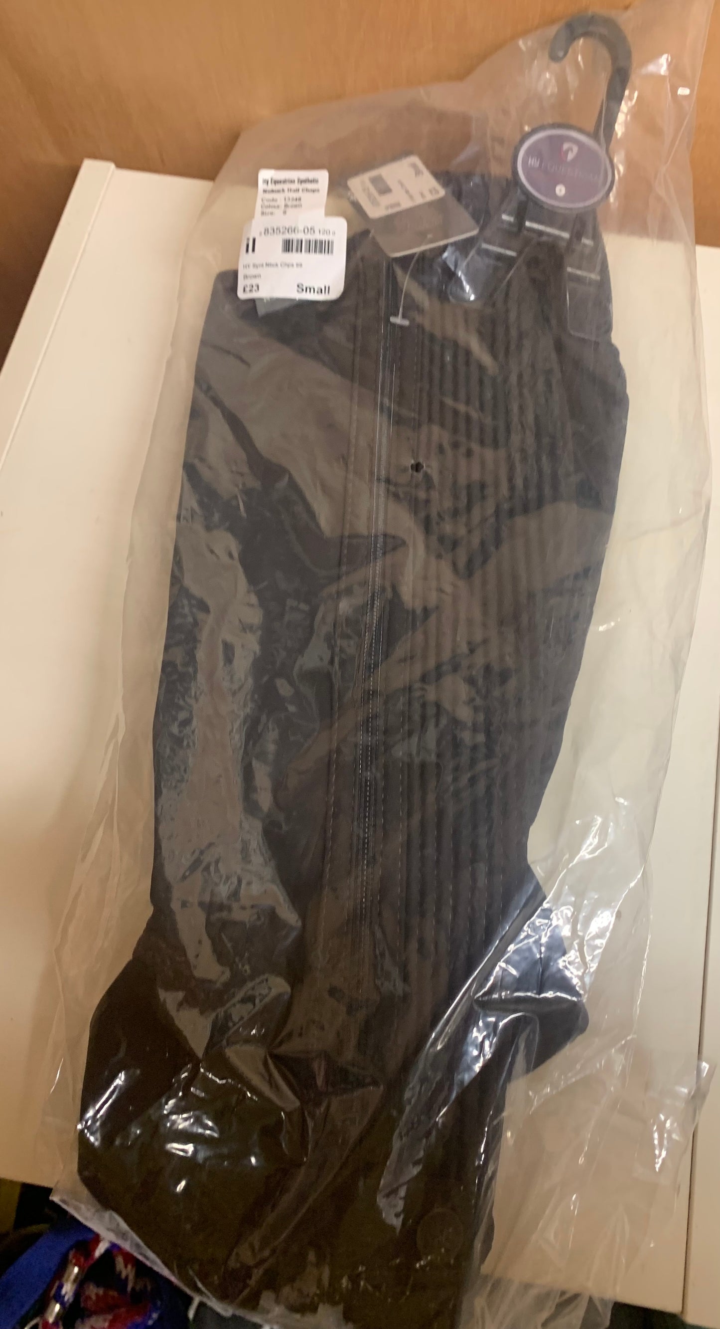 New with tag adults HY equestrian brown half chaps size small