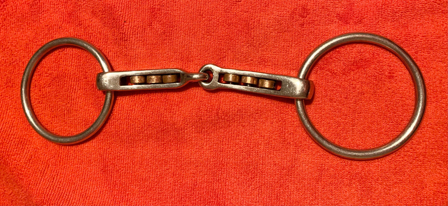 5.5” Loose ring copper roller snaffle