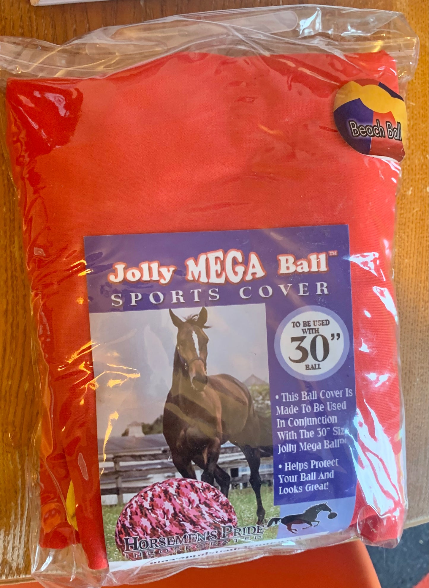 New horsemen’s pride decorative and protective cover for the jolly mega ball beach ball design
