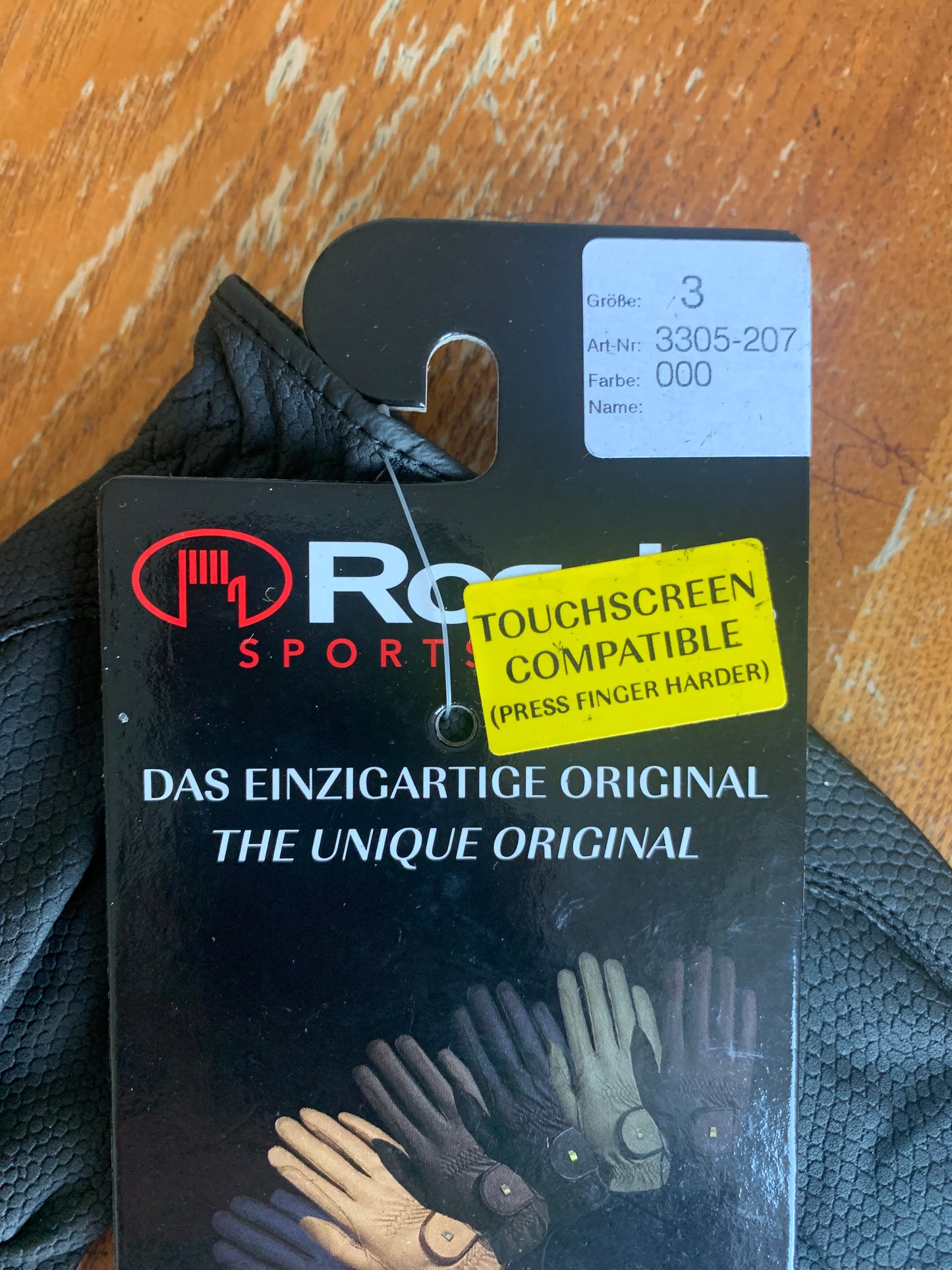 New Roeck-Grip Junior riding Gloves black size 3 (ref2)