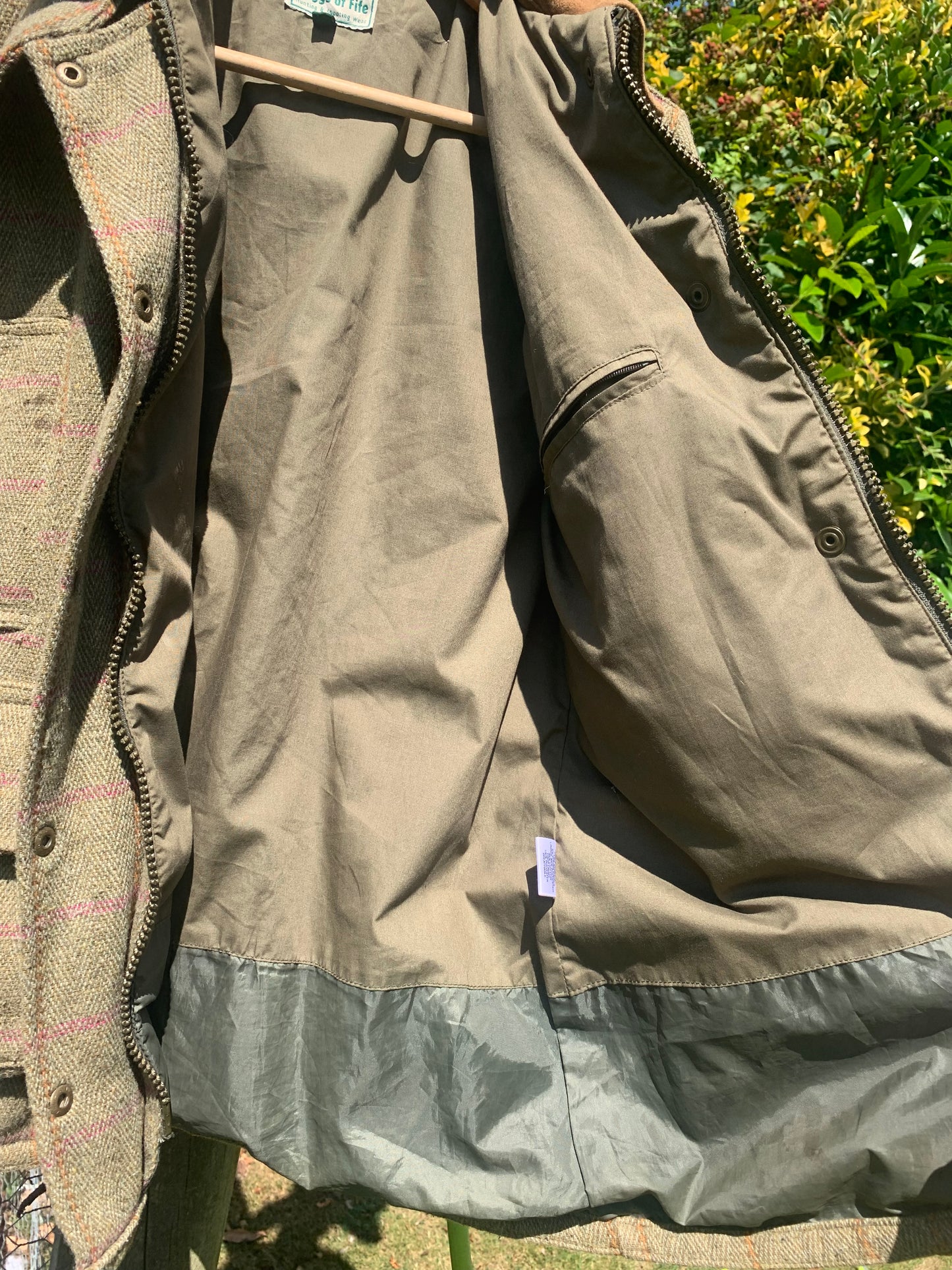 Hoggs of Fife country Jacket Womens Size UK 10 Green tweed