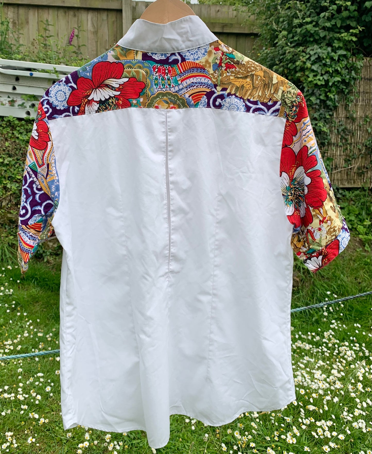Size 14 show shirt with unique pattern detail by Equi-shirts