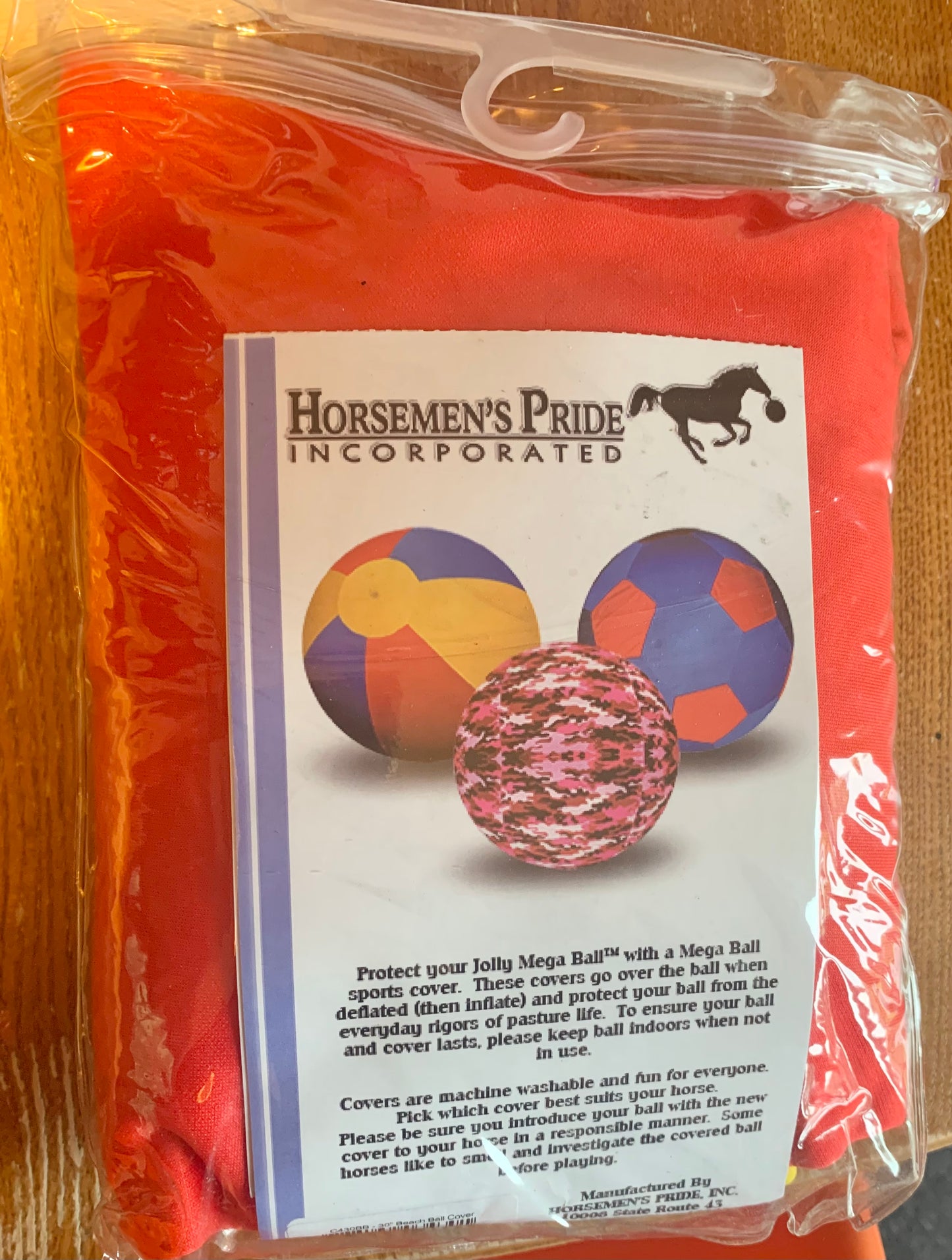New horsemen’s pride decorative and protective cover for the jolly mega ball beach ball design