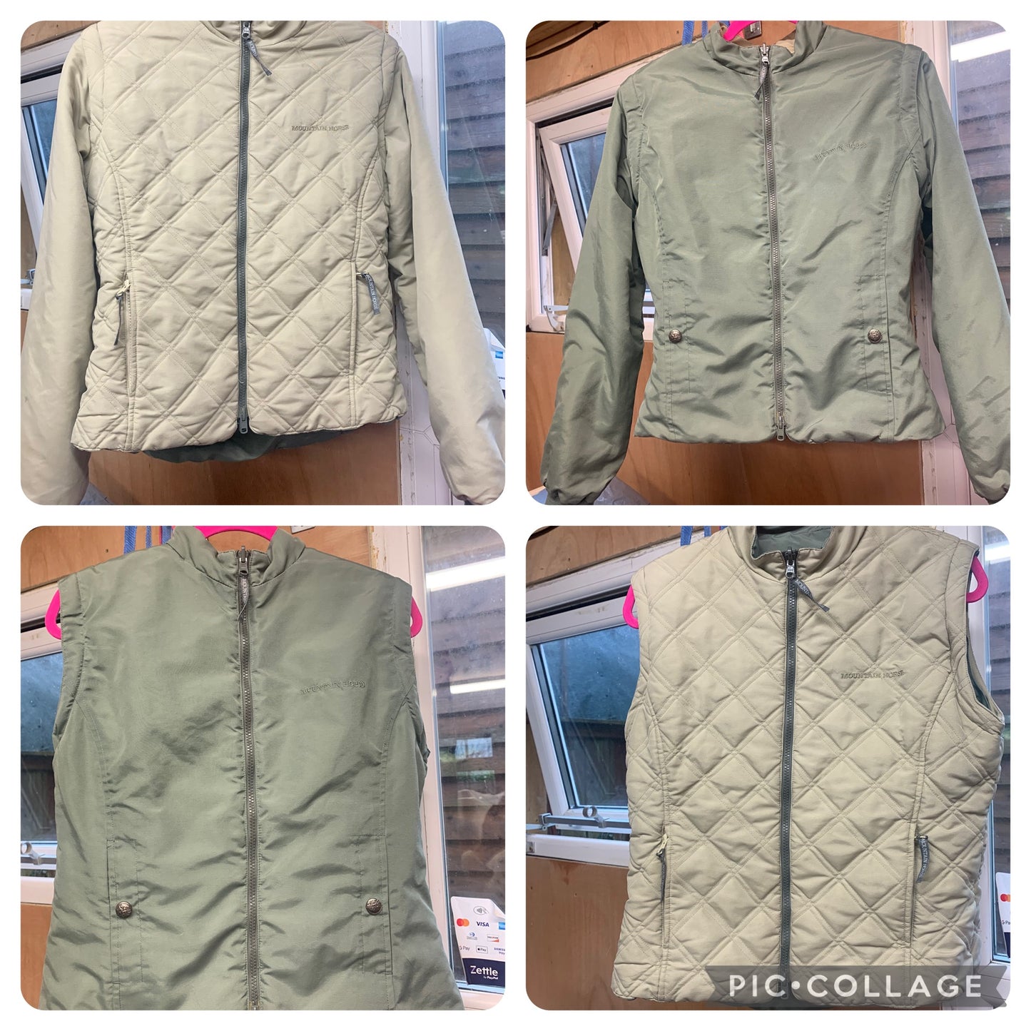 Mountain Horse Equestrian REVERSIBLE Detachable Quilted gilet Jacket