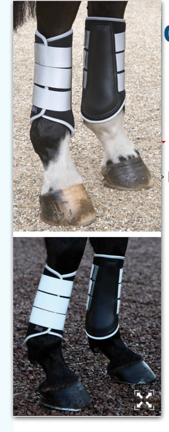 SHIRES REFLECTIVE BRUSHING BOOTS size SMALL PONY