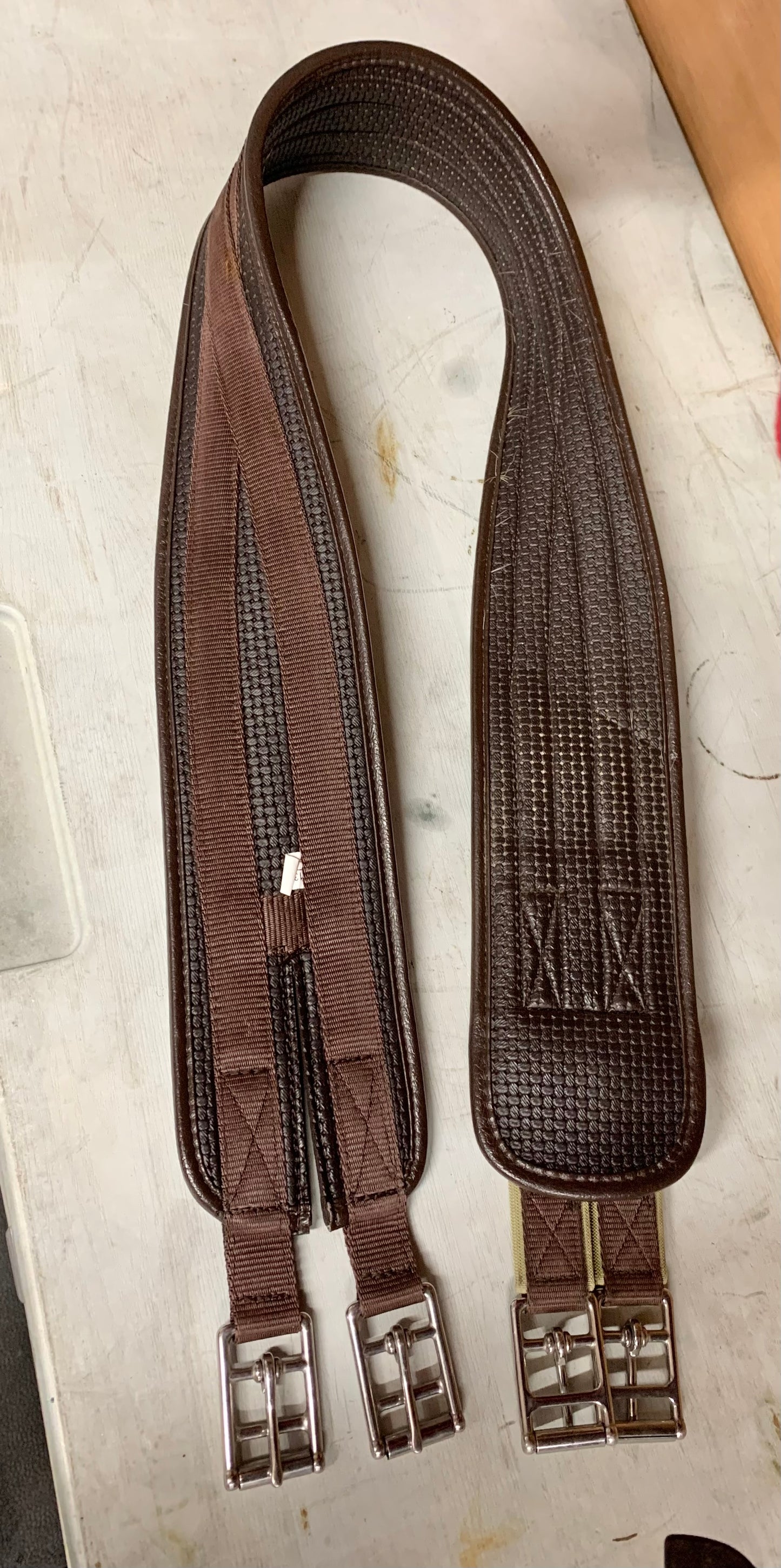 Thorowgood waffle GP Girth Brown 52” elasticated one end