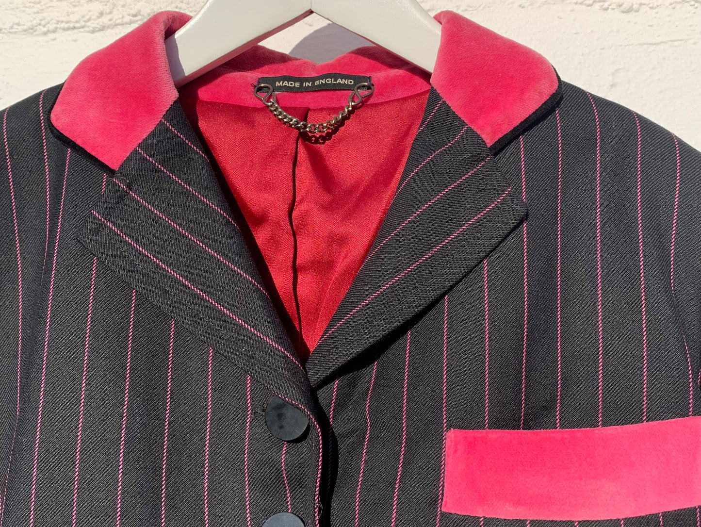 Rare le beau cheval black pinstripe jacket