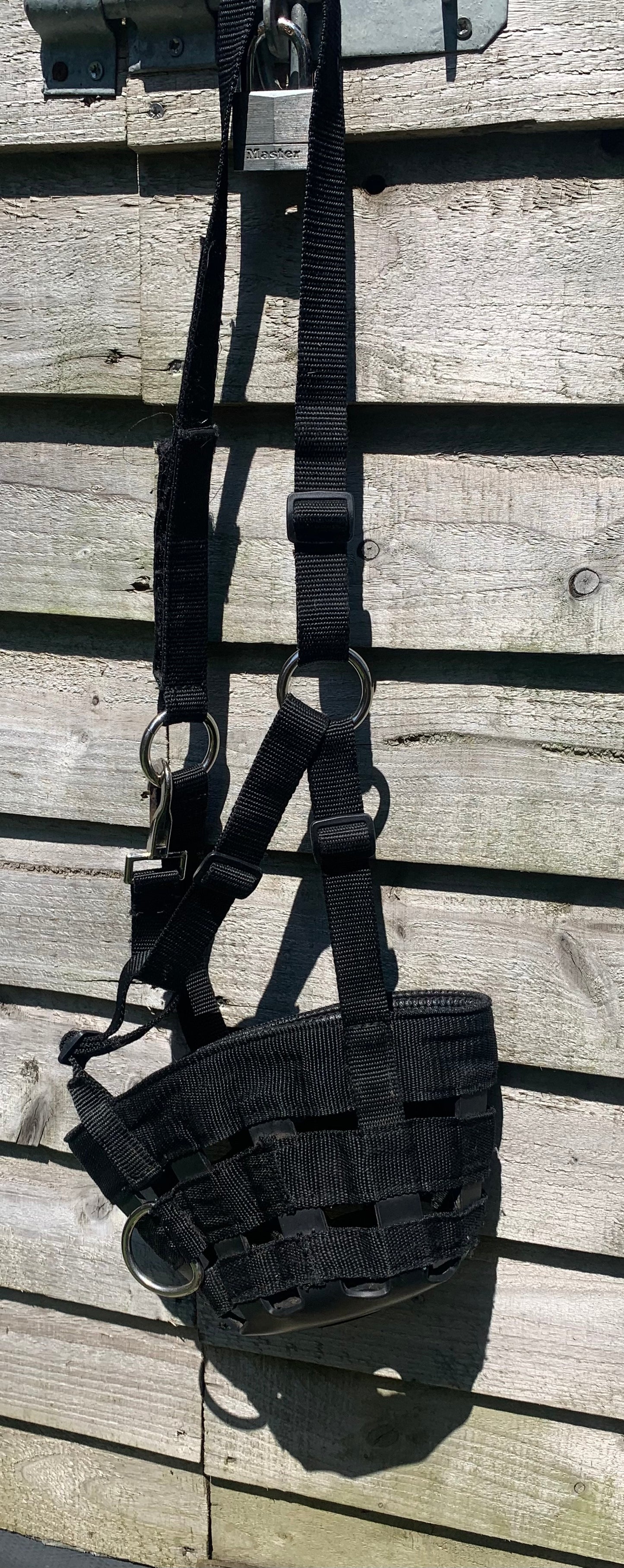 Black Cob size grazing muzzle good condition