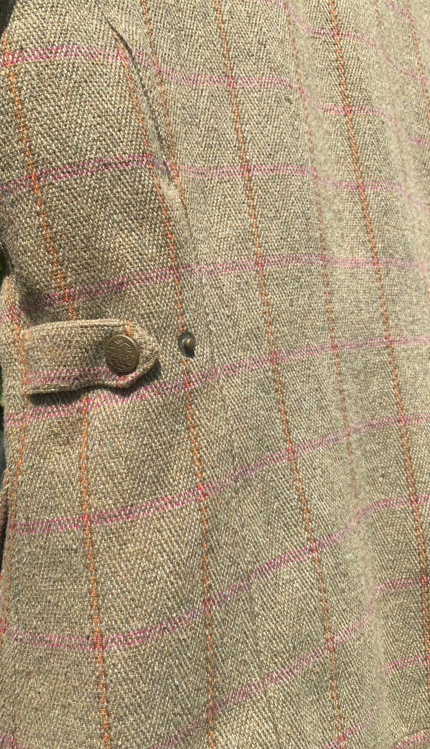 Hoggs of Fife country Jacket Womens Size UK 10 Green tweed