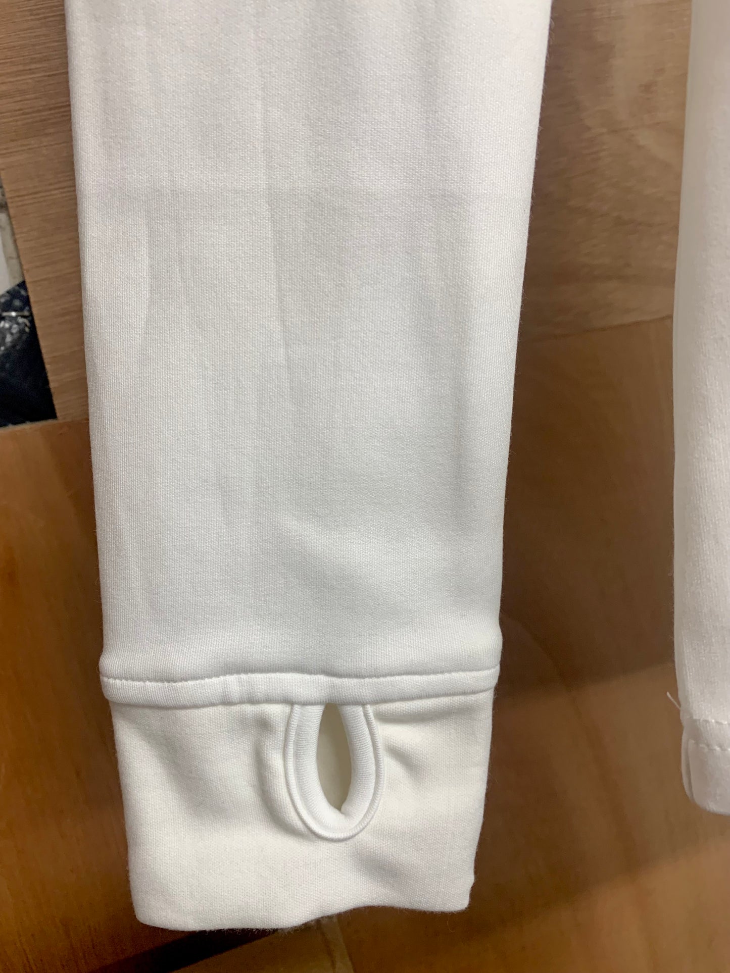 New with tag white gallop base layer size large