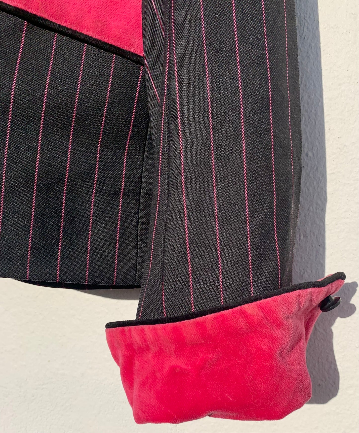 Rare le beau cheval black pinstripe jacket