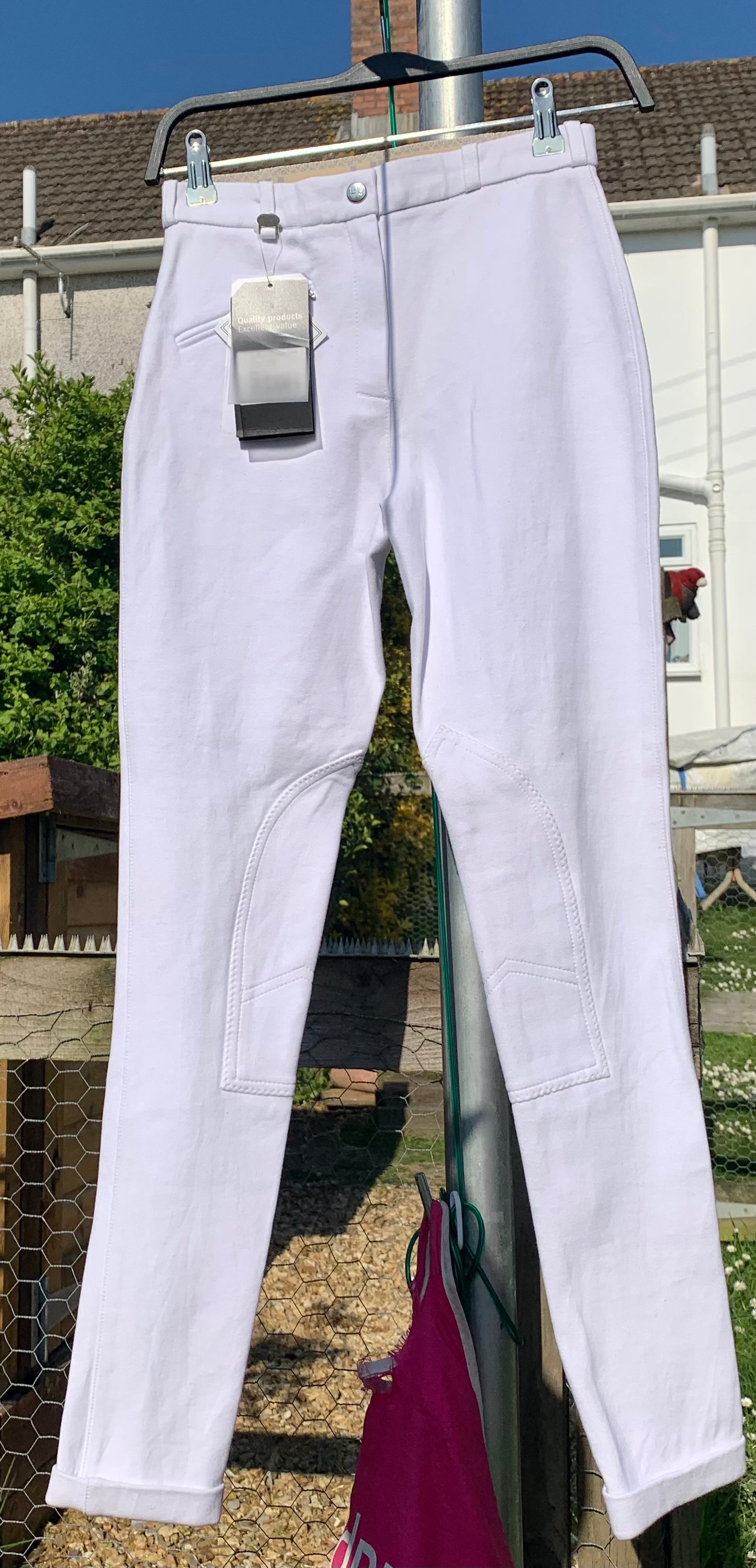 New with tag ladies HY Equestrian white Keats jodhpurs size 26