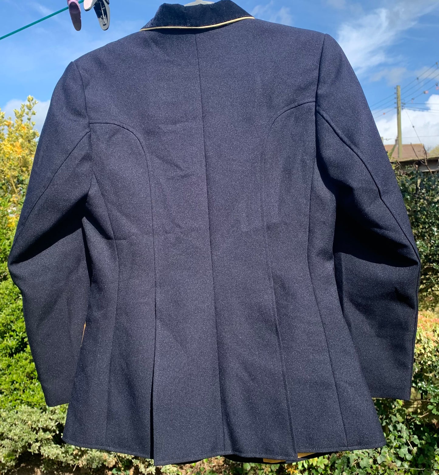 Dublin Ashby navy & gold show jacket with velvet collar ladies 6/8 or teenager