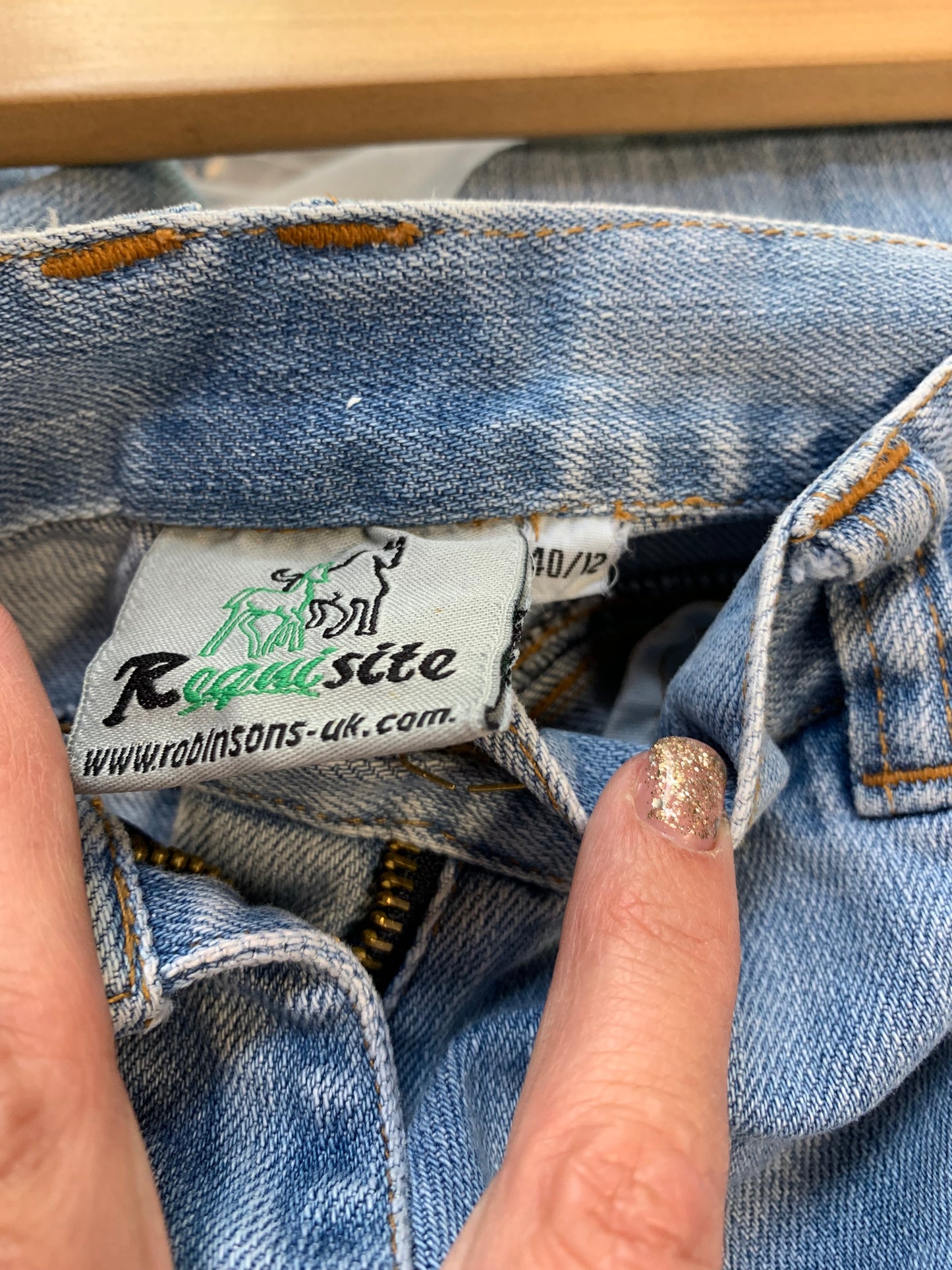 Requisite light wash denim jodhpurs size 12/40