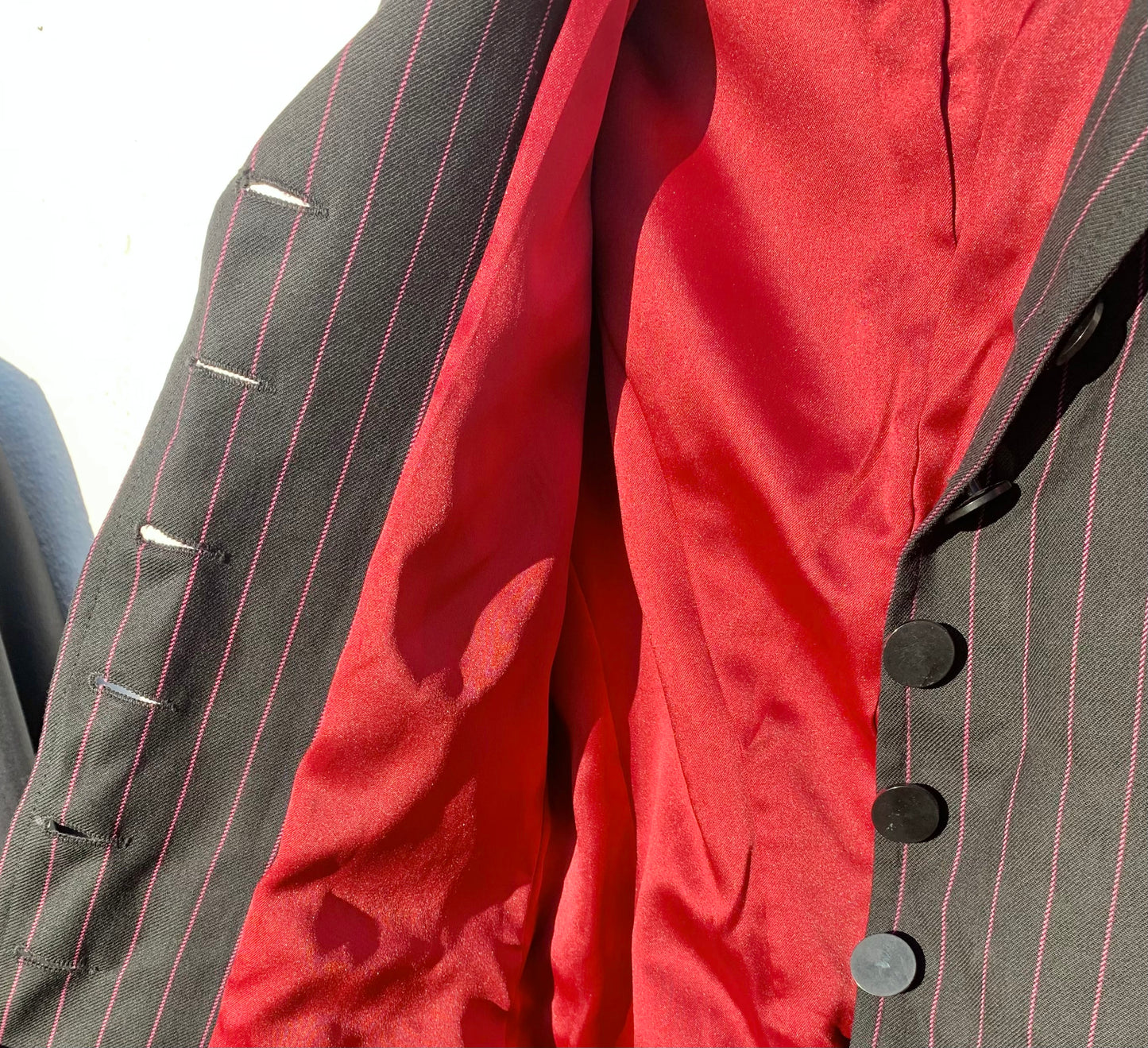 Rare le beau cheval black pinstripe jacket