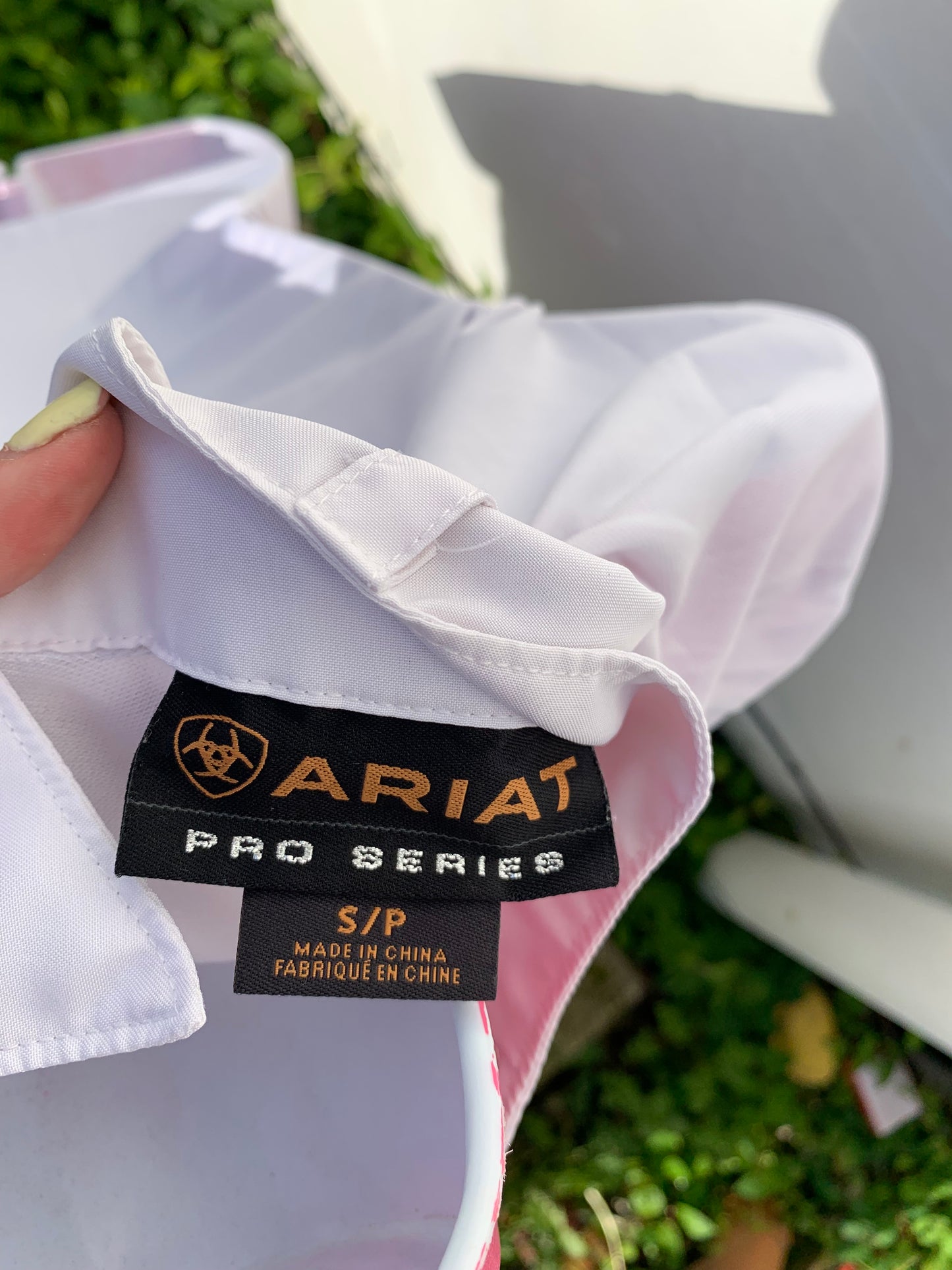Ariat pro series show white shirt size small