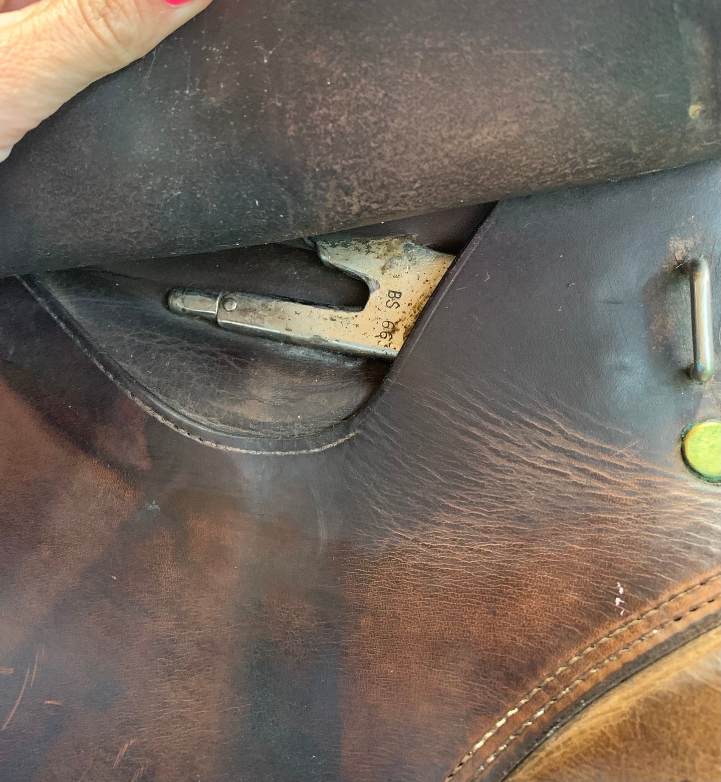 Brown A j foster Walsall dressage saddle 17.5” stamped medium