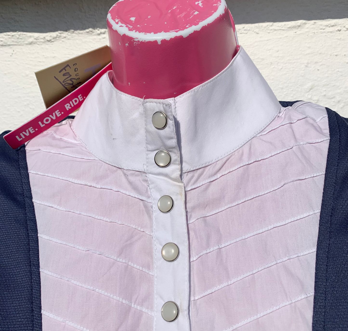 HY equestrian Rebecca show shirt indigo blue medium new