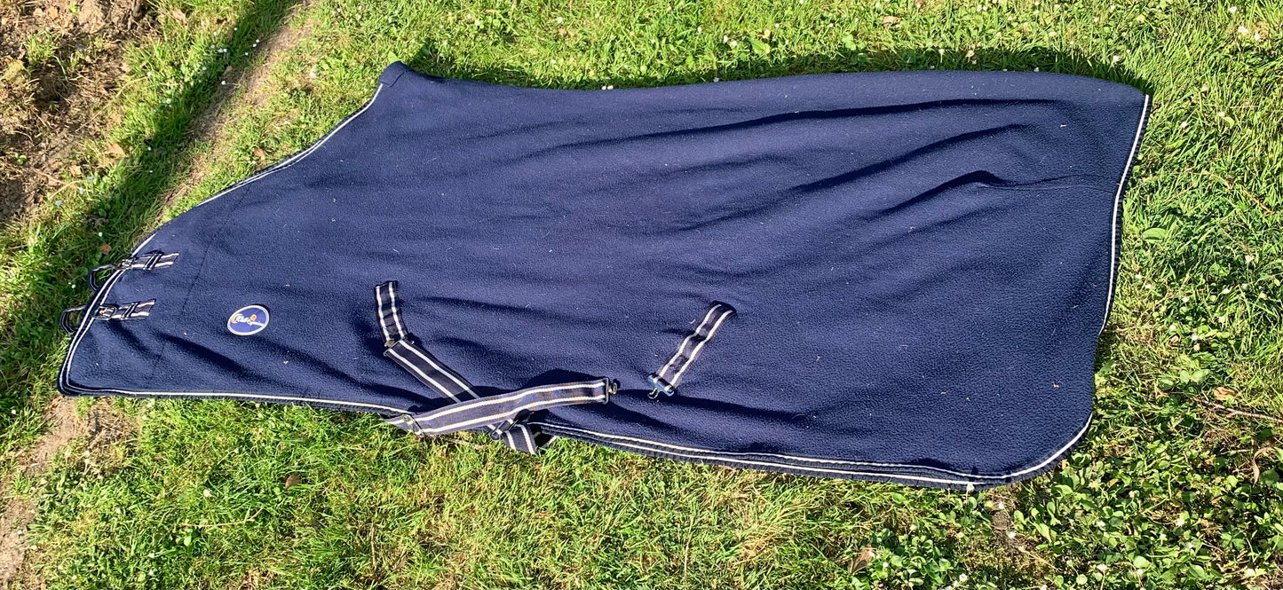 7’0” navy fleece rug