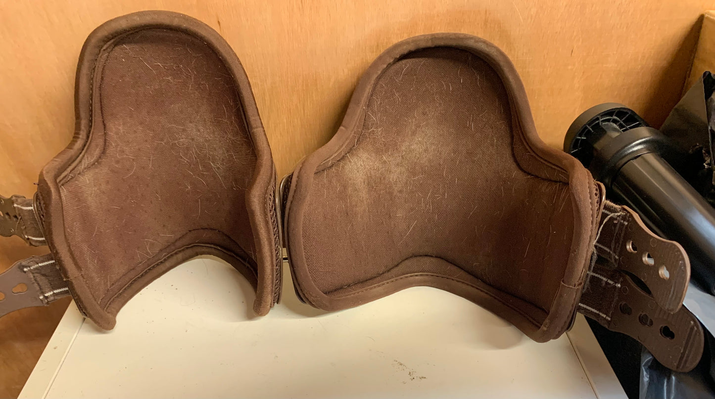 premier equine kevlar airtechnology hock boots in brown size small