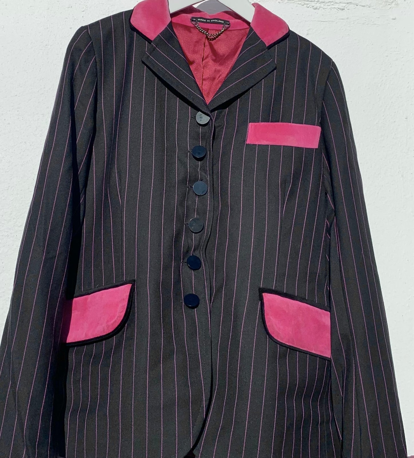 Rare le beau cheval black pinstripe jacket