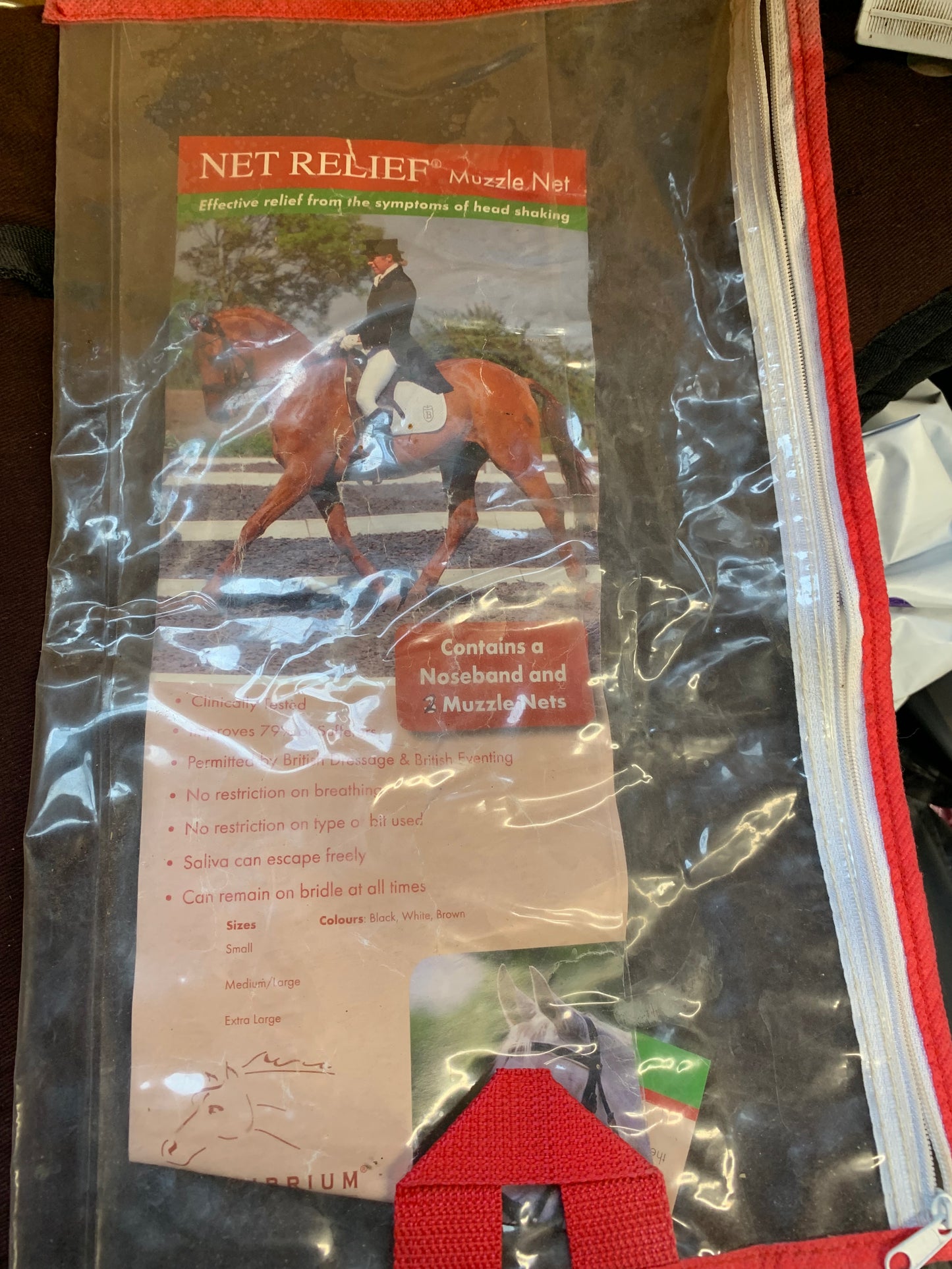 EQUILIBRIUM NET RELIEF MUZZLE NET size cob/horse BLACK