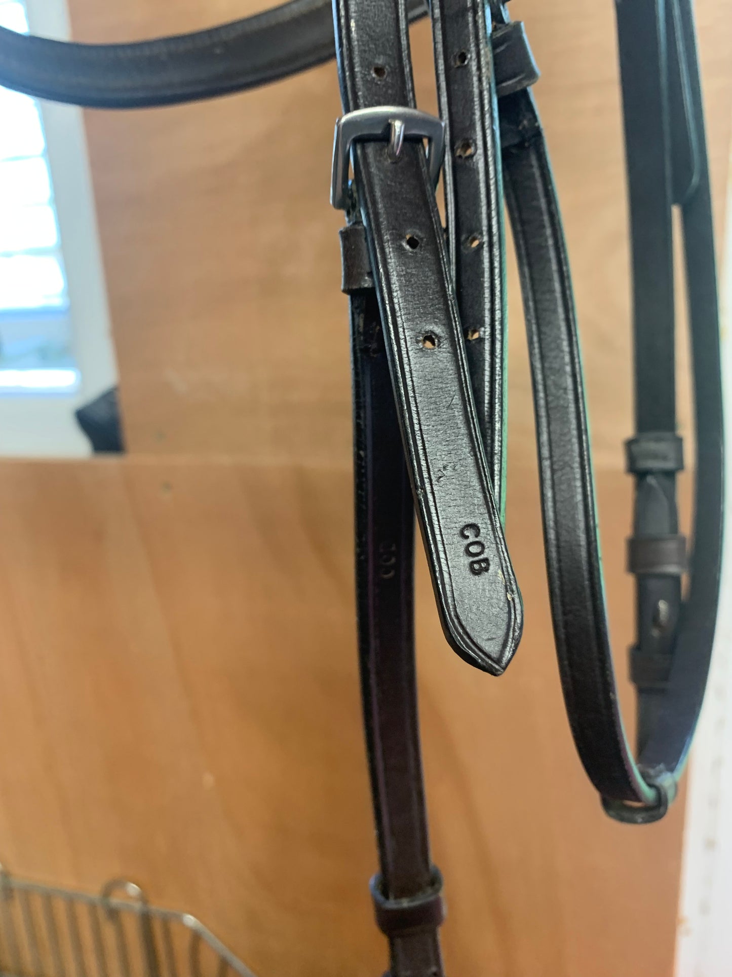 GFS Dark brown cob size leather bridle bridle no noseband