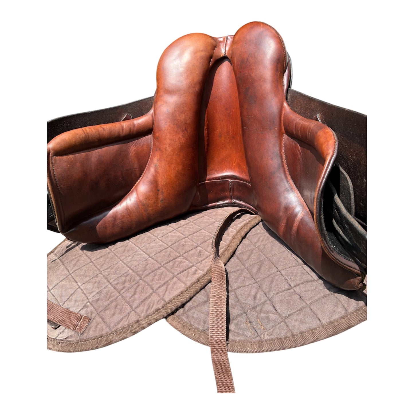 12” tiny tots brown English leather Childs 1st saddle by sovereign Coleman Croft saddlery