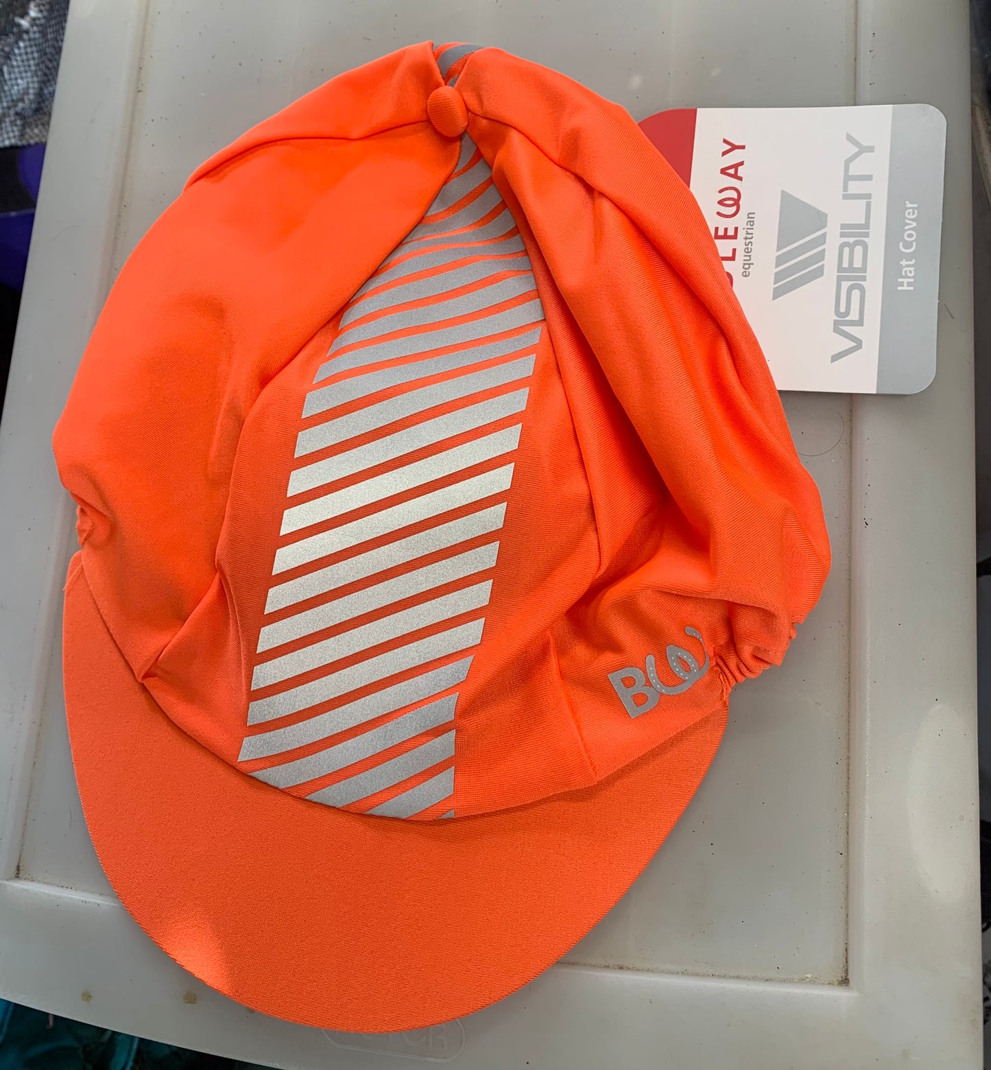 New with tag bridleway Visibility orange Hat Cover