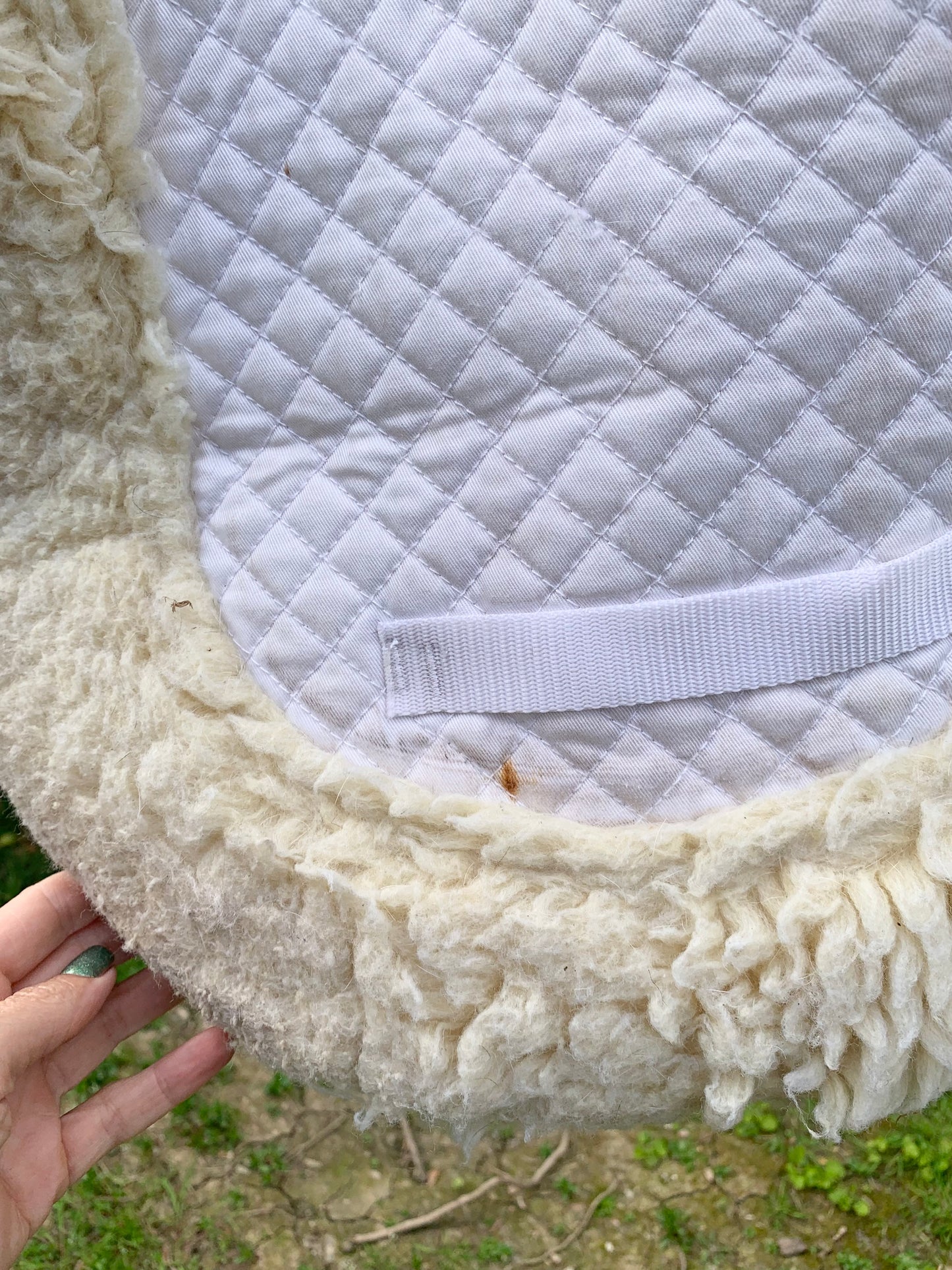 Sheldon White fluffy fleece numnah size large
