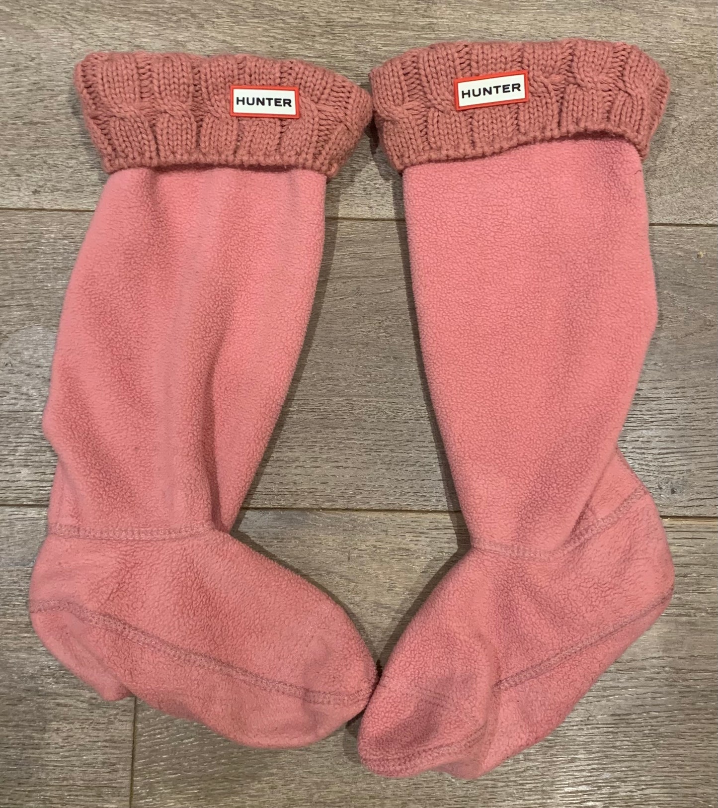 Pink Hunter cardigan short welly socks size medium (UK 3-5)