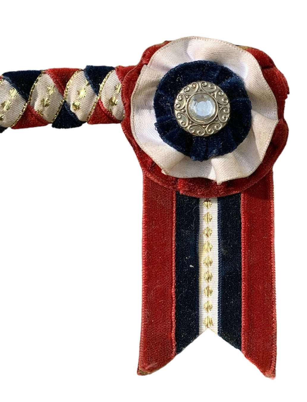 Pretty ponies burgandy/maroon navy/gold 14” browband