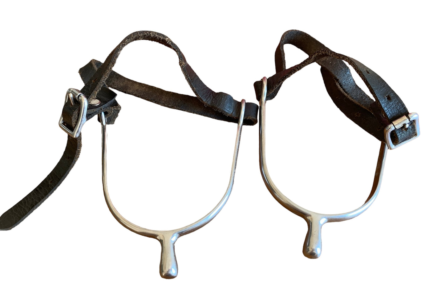 Spurs with black leather straps (ref1)
