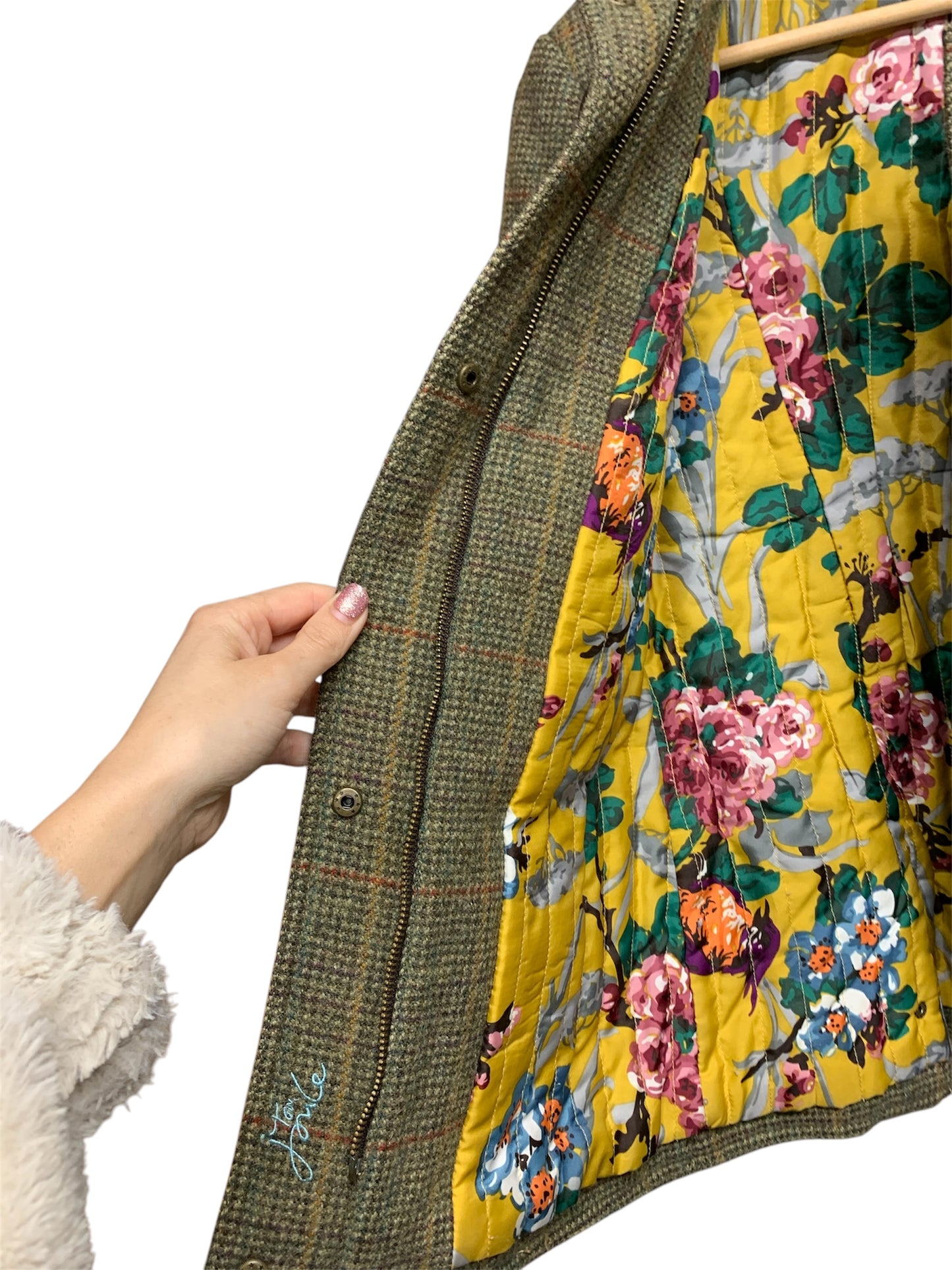 Joules tweed field coat size 10