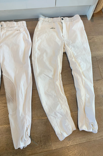 Pikeur mark Todd RTS Jodhpurs/breeches bundle white beige 26waist 28 waist 8/10