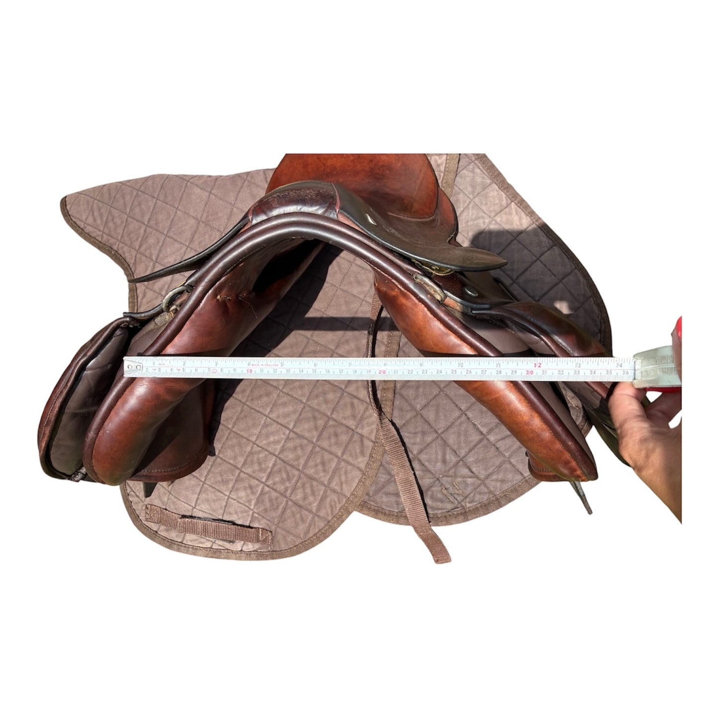 12” tiny tots brown English leather Childs 1st saddle by sovereign Coleman Croft saddlery