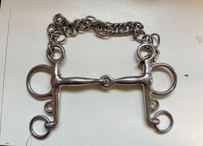4.75” jointed Pelham with curb chain
