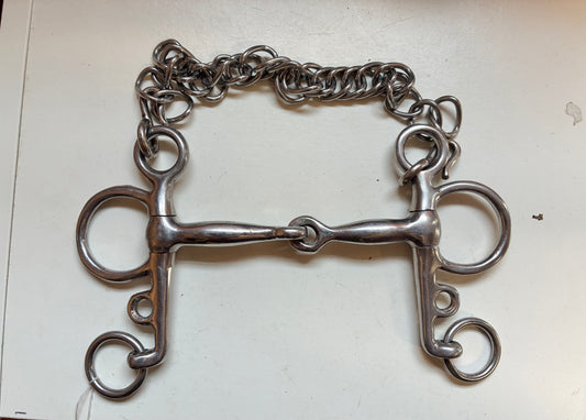 4.75” jointed Pelham with curb chain