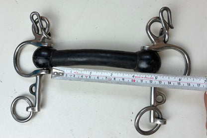 4” Rubber Mullen Mouth Pelham – Short Shank