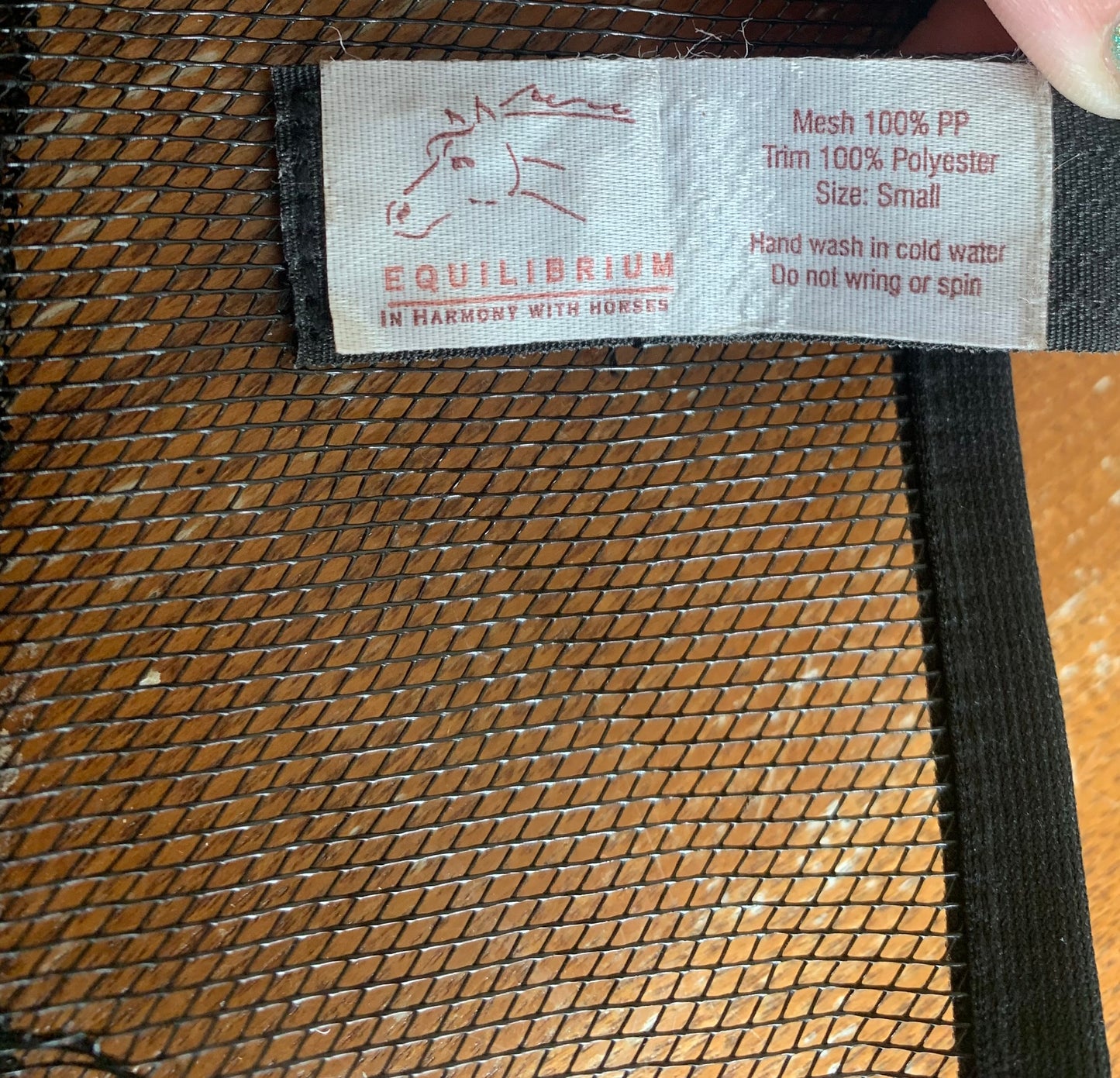 Unworn black equilibrium ride on fly mask size xs extra small