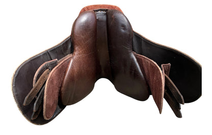 1st ridden/leadrein 12” brown pony Suede show saddle